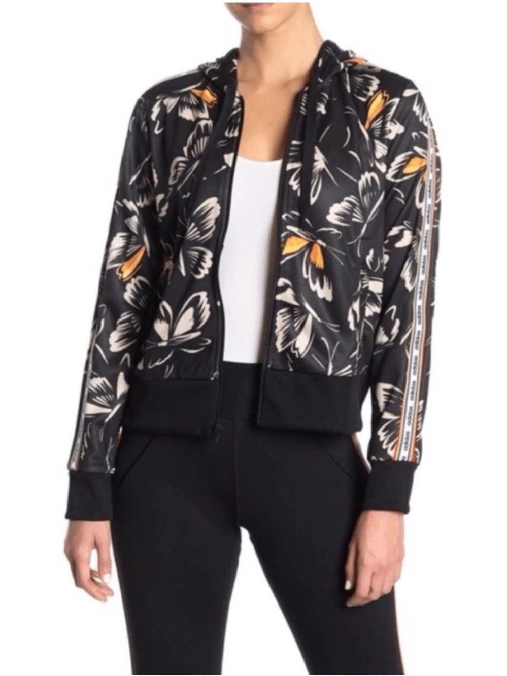 Adidas x Farm Rio Black Butterfly Zip-Up Hoodie